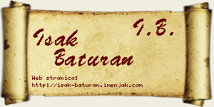Isak Baturan vizit kartica